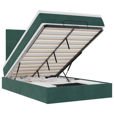 Ottoman bed met matrassen en LED's 120x200cm fluweel