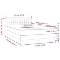 Boxspring met matras fluweel zwart 160x210 cm - thumbnail