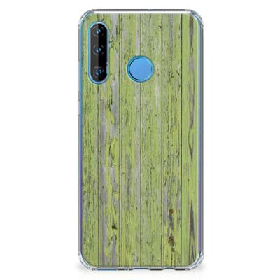 Huawei P30 Lite Stevig Telefoonhoesje Green Wood Huawei P30 Lite Stevig Telefoonhoesje Green Wood