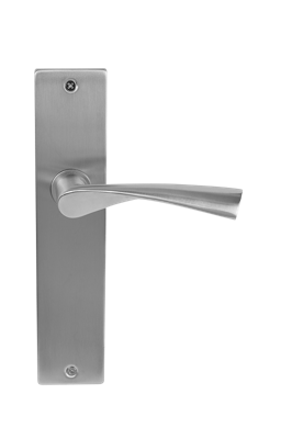 Deurklink Quadro massief op langschild