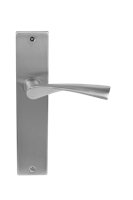 Deurklink Quadro massief op langschild - thumbnail