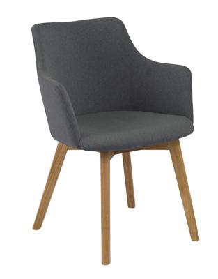Bendt Eetkamerstoel 'Bella' Hout, kleur Antraciet Bendt Eetkamerstoel 'Bella' Hout, kleur Antraciet