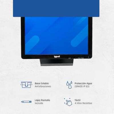 Monitor met Touchscreen iggual MTL15C 15" 60 Hz