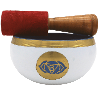 Klankschaal Derde Oog Chakra- Wit (10 cm) - thumbnail