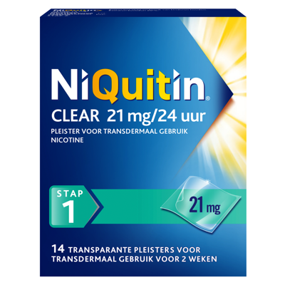 Niquitin Clear Pleisters 21mg Stap 1