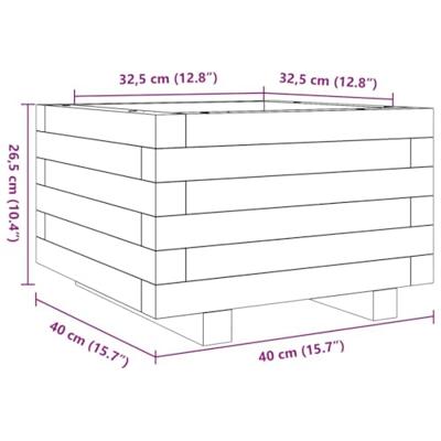 VidaXL Plantenbak 40x40x26,5 cm massief douglashout VidaXL Plantenbak 40x40x26,5 cm massief douglashout