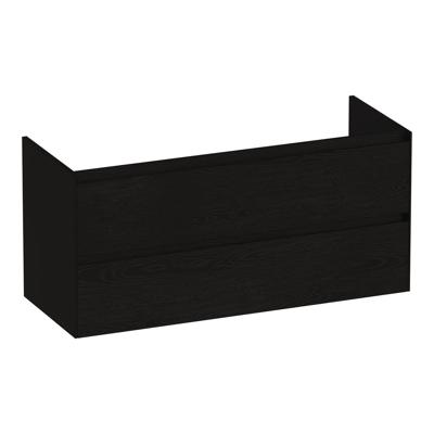 Brauer Inspire - Onderkast - 120 cm - met 2 Softclose Lades Greeploos en 2 Sifon Uitsparingen - Timber Black