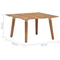 Tuintafel 60x60x36 cm massief acaciahout - thumbnail
