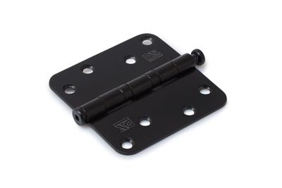 DX kogellagerscharnier - 89x89 mm - afgeronde hoek - zwart