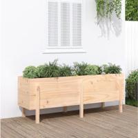 VidaXL Plantenbak verhoogd 160x50x57 cm massief grenenhout - thumbnail