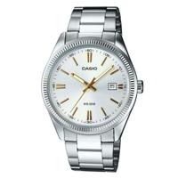 Casio LADY DATE - ARGENTEE, GOLD INDEXES (Ø 30 mm) (Ø 32 mm) Dames horloge - thumbnail