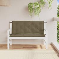 VidaXL Tuinbankkussens 2 st 120x50x7 cm stof gemêleerd taupe - thumbnail