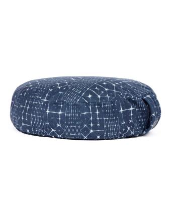 Manduka Meditatie Kussen Rond Katoen Blauw - Star Dye