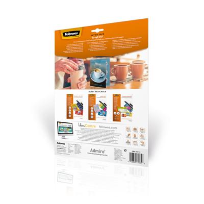 Fellowes lamineerhoes Admire Easyfold Enhance80 ft A4, 160 micron (2 x 80 micron), pak van 25 stuks