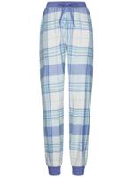 Flanellen pyjamabroek blauwe ruiten - thumbnail
