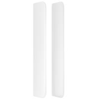 Hoofdbord LED 183x16x118/128 cm kunstleer wit - thumbnail
