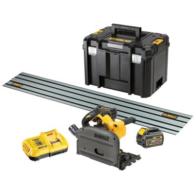 DeWALT DCS520T2R Accu Invalzaag 165mm 54V XR FlexVolt 6.0Ah in TSTAK + geleiderail DWS5022 DeWALT DCS520T2R Accu Invalzaag 165mm 54V XR FlexVolt 6.0Ah in TSTAK + geleiderail DWS5022