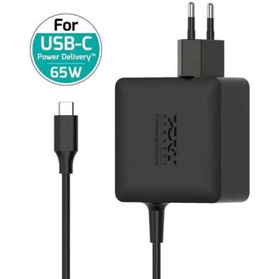 Laptop AC-adapter - PORT DESIGNS - GaN2 - 65W - 1,5m - USB-C - Zwart