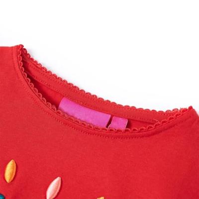Kindershirt met lange mouwen en woorden in 3D 92 rood Kindershirt met lange mouwen en woorden in 3D 92 rood