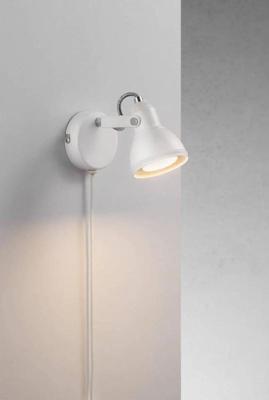 Wandlamp wit modern leeslamp &apos;Aslak&apos; Nordlux GU10 modern verstelbaar 185mm