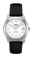 Horlogeband Tissot T34142114A / T600013139 Leder Zwart 18mm - thumbnail