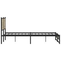 Bedframe zonder matras metaal sonoma eikenkleurig 180x200 cm - thumbnail