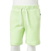 Kindershorts met trekkoord 128 neongeel - thumbnail