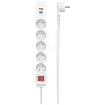 Hama Stekkerdoos 5-voudig USB-C-/USB-A-aansl. PD/Quick Charge Max. 18W WS Hama Stekkerdoos 5-voudig USB-C-/USB-A-aansl. PD/Quick Charge Max. 18W WS