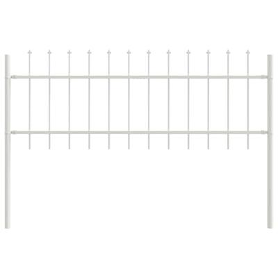 Tuinhek 9 pcs Wit 15,3 x 0,6 m Poedercoating staal