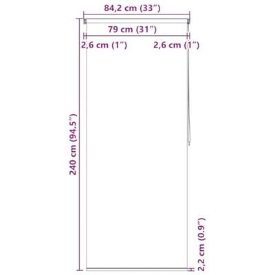 VidaXL Rolgordijn voor douche 80x240 cm bubbel