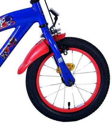 Sonic Prime kinderfiets - jongens - 14 inch - blauw rood