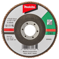 Makita Accessoires Lamellenschuurschijf 115mm C80 - D-28058 D-28058 - thumbnail