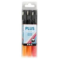 Creativ Company Plus color verfstiften - okergeel, oranje, donkerrood - thumbnail