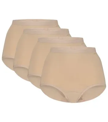 Ten Cate Basics Organic Cotton Stretch High Waist Slip 4-pack Beige-L