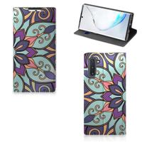 Samsung Galaxy Note 10 Smart Cover Purple Flower - thumbnail