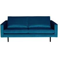 WOOOD Bank 2,5-zits 'Rodeo' Velvet, kleur Blauw - thumbnail