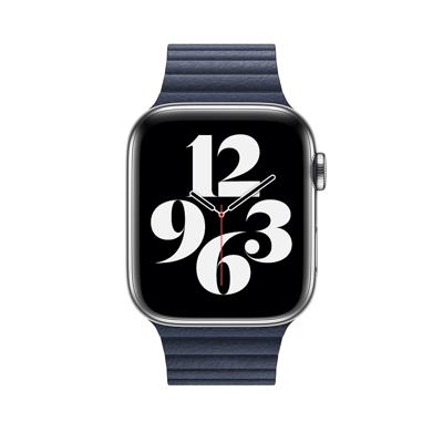 Apple Leather Loop Apple Watch medium 42mm / 44mm / 45mm / 49mm Diver Blue