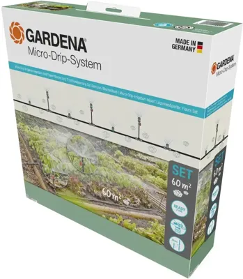 GARDENA Micro-Drip-Bewatering moestuin/bloembed Set (60 m²) druppelaar GARDENA Micro-Drip-Bewatering moestuin/bloembed Set (60 m²) druppelaar