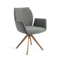 Jesper Home Draaibare Eetkamerstoel 'Misaki' Turn Rose, kleur Breezy Blue - thumbnail