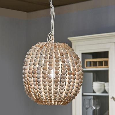 Rivièra Maison Hanglamp 'Lattea' Mangohouten kralen, 44cm