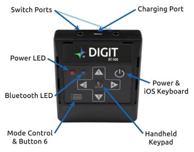 AirTurn DIGIT500 Bluetooth Handheld Remote afstandbediening - thumbnail