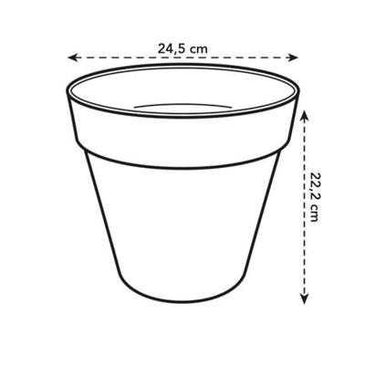 Elho loft urban rond 25cm Geel - thumbnail