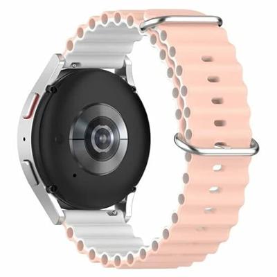 Garmin Forerunner 970 / 570 (47mm) / 255 - Ocean Style bandje - Lichtroze / wit Garmin Forerunner 970 / 570 (47mm) / 255 - Ocean Style bandje - Lichtroze / wit