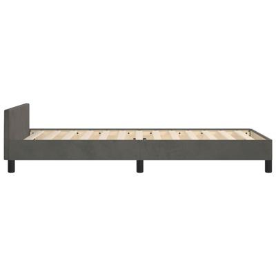 Bedframe zonder matras 120x200 cm fluweel donkergrijs