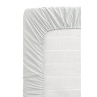 Hoeslaken Percale katoen - lichtgrijs - 90x200 cm - thumbnail