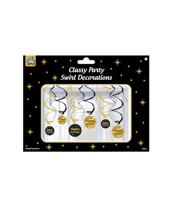 Classy Party Swirls Happy Birthday (12st) - thumbnail