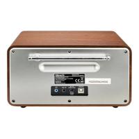 Albrecht DR 760 Radio DAB+, VHF (FM) DAB+, AUX, Bluetooth Behuizing van echt hout, Incl. luidspreker Hout, Bruin, Zilver - thumbnail