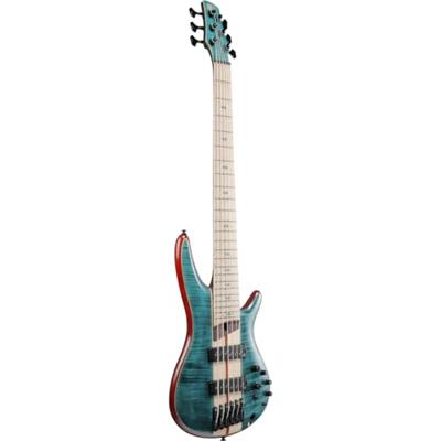 Ibanez SR1426B Premium Caribbean Green Low Gloss 6-snarige elektrische basgitaar met gigbag
