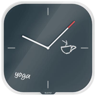 Wandklok Leitz Cosy grijs glas