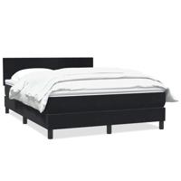 Boxspring met matras fluweel zwart 160x210 cm - thumbnail
